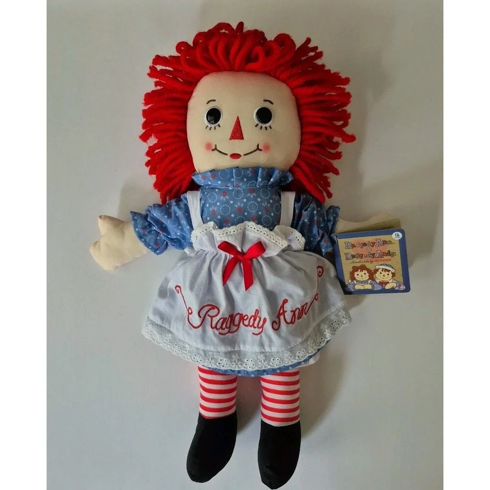 Hasbro by Aurora Raggedy Ann & Raggedy Andy 16 Inch Plush Doll Set Brand New
